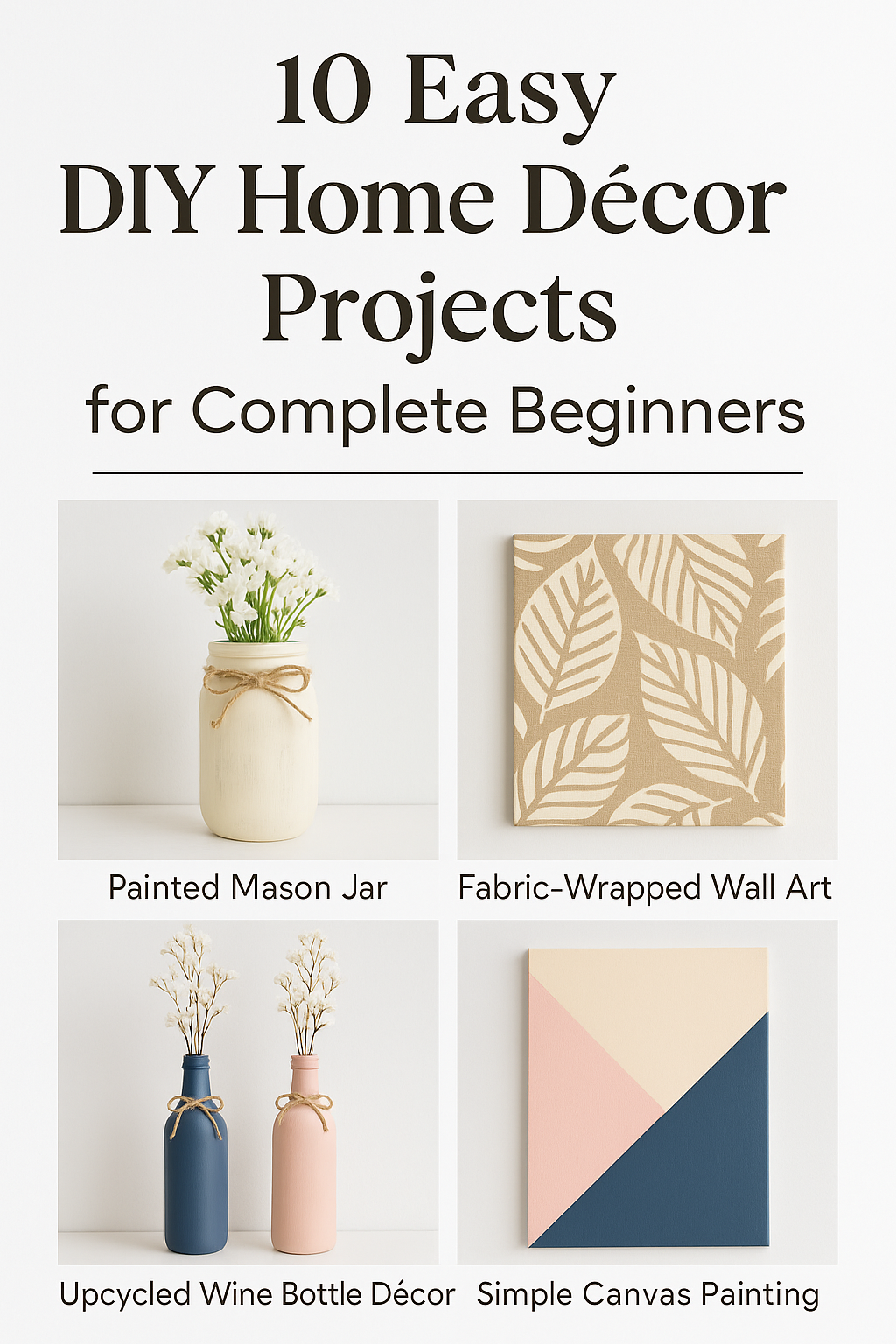 Easy DIY Home Decor Projects for Complete Beginners